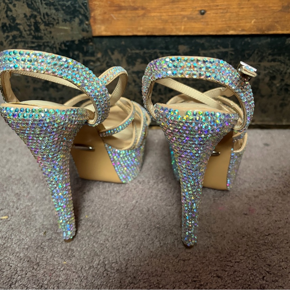 Marc DeFang Stiletto AB Crystal Heels - Picture 6 of 7